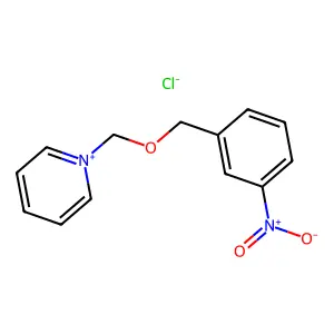 Pyridinium, 1-[[(3-nitrophenyl)methoxy]methyl]-, chloride (1:1) structure