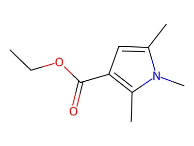 ethyl 1,2,5-trimethyl-1H-pyrrole-3-carboxylate structure