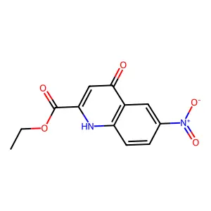 Ethyl 6-nitro-4-oxo-1,4-dihydroquinoline-2-carboxylate structure
