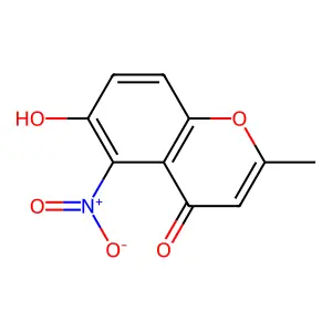 Chromone, 6-hydroxy-2-methyl-5-nitro- structure