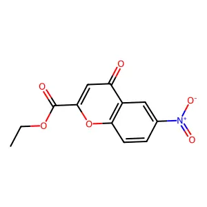 4H-1-Benzopyran-2-carboxylic acid, 6-nitro-4-oxo-, ethyl ester structure