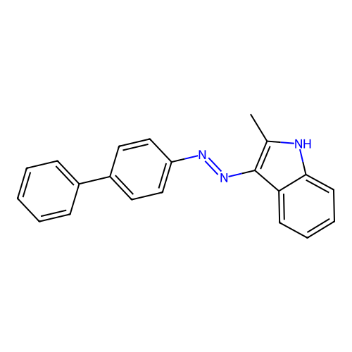 2-methyl-3H-indol-3-one [1,1'-biphenyl]-4-ylhydrazone structure