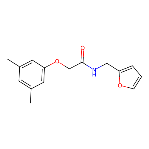 2-(3,5-dimethylphenoxy)-N-(2-furylmethyl)acetamide structure