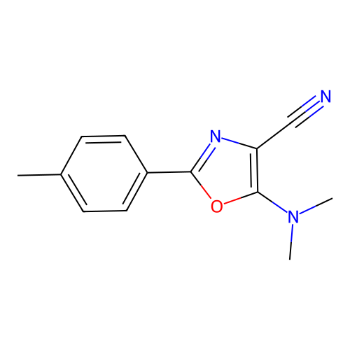 5-(Dimethylamino)-2-(4-methylphenyl)-1,3-oxazole-4-carbonitrile structure