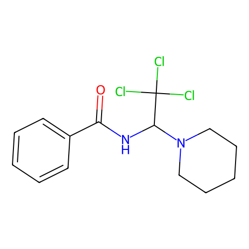 N-[2,2,2-trichloro-1-(1-piperidinyl)ethyl]benzamide structure
