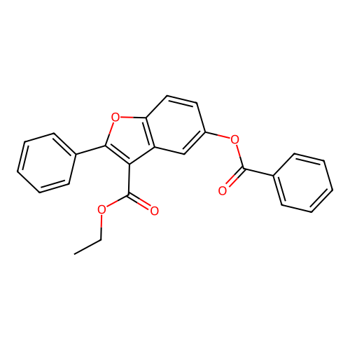 Ethyl 5-(benzoyloxy)-2-phenyl-1-benzofuran-3-carboxylate structure