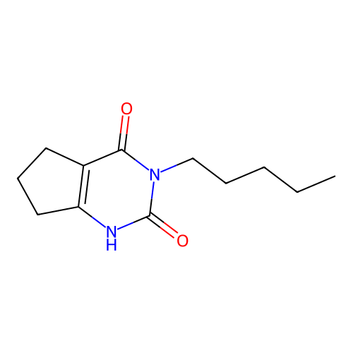 3-pentyl-6,7-dihydro-1H-cyclopenta[d]pyrimidine-2,4(3H,5H)-dione structure