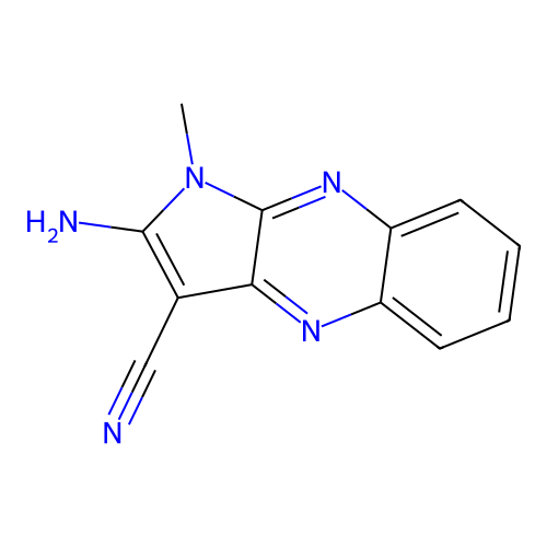 2-Amino-1-methylpyrrolo[3,2-b]quinoxaline-3-carbonitrile structure