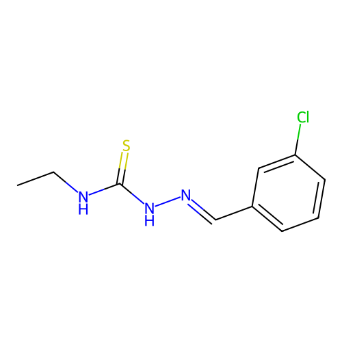 1-[(3-Chlorophenyl)methylideneamino]-3-ethylthiourea structure