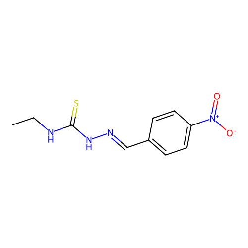 1-Ethyl-3-[(4-nitrophenyl)methylideneamino]thiourea structure