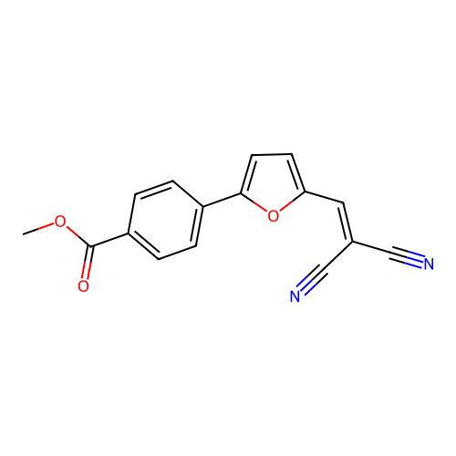Methyl 4-[5-(2,2-dicyanoethenyl)furan-2-yl]benzoate structure