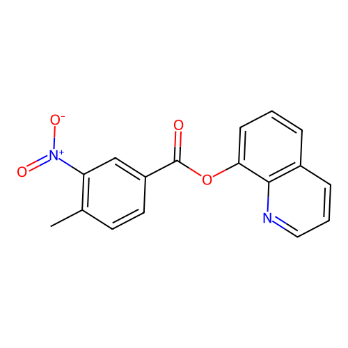 Quinolin-8-yl 4-methyl-3-nitrobenzoate structure