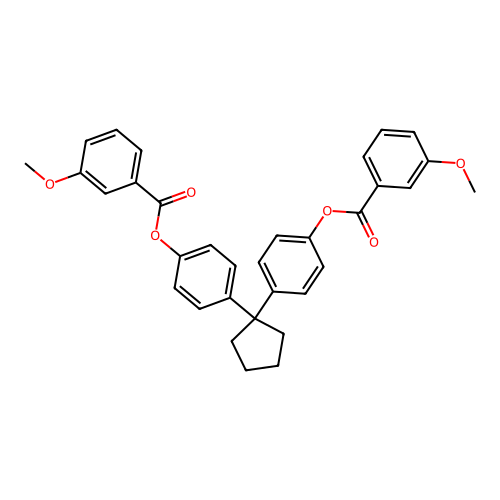 4-(1-{4-[(3-Methoxybenzoyl)oxy]phenyl}cyclopentyl)phenyl 3-methoxybenzoate structure