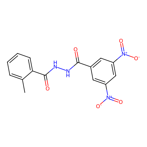 N'-(2-methylbenzoyl)-3,5-dinitrobenzohydrazide structure