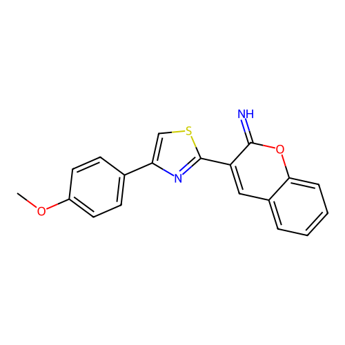 3-[4-(4-Methoxy-phenyl)-thiazol-2-yl]-chromen-2-ylideneamine structure