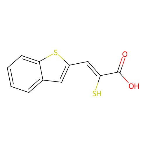 3-(1-Benzothiophen-2-yl)-2-sulfanylprop-2-enoic acid structure