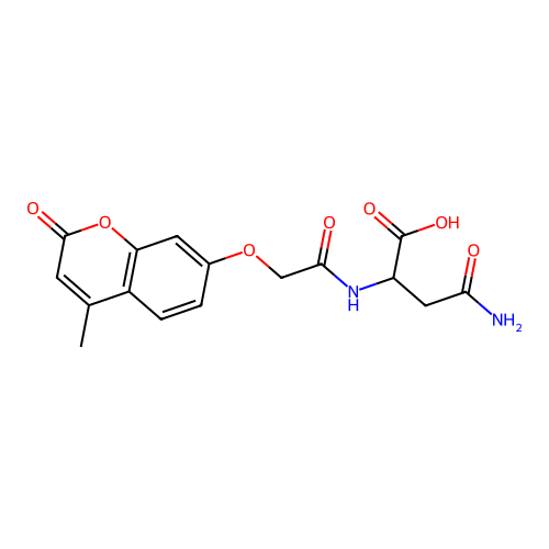 N~2~-{[(4-methyl-2-oxo-2H-chromen-7-yl)oxy]acetyl}asparagine structure