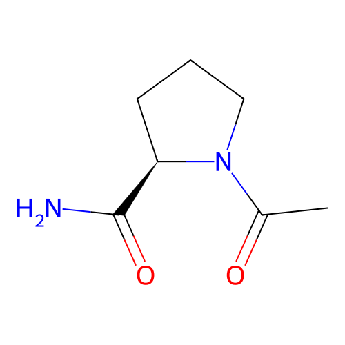 (2R)-1-acetylpyrrolidine-2-carboxamide structure