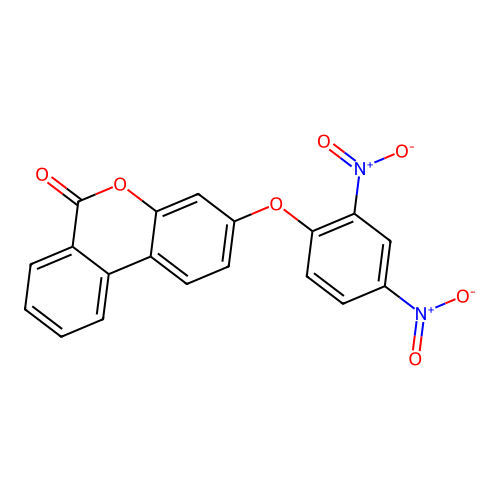 3-(2,4-dinitrophenoxy)-6H-benzo[c]chromen-6-one structure