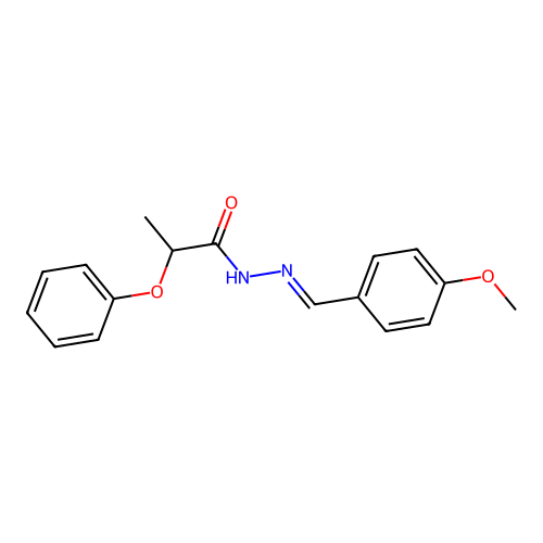 N'-[(E)-(4-methoxyphenyl)methylidene]-2-phenoxypropanehydrazide structure