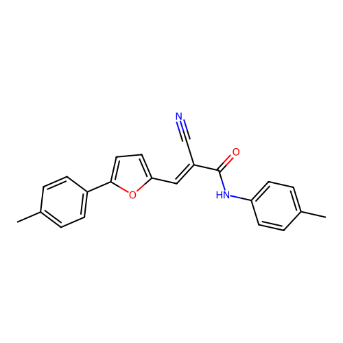 (E)-2-cyano-N-(p-tolyl)-3-(5-(p-tolyl)furan-2-yl)acrylamide structure