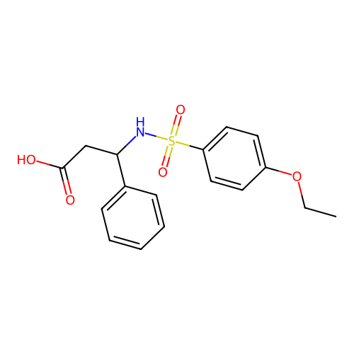 3-[(4-Ethoxyphenyl)sulfonylamino]-3-phenylpropanoic acid structure