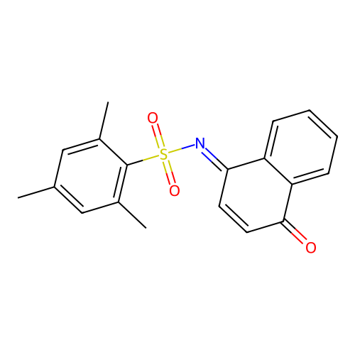2,4,6-trimethyl-N-(4-oxo-1(4H)-naphthalenylidene)benzenesulfonamide structure