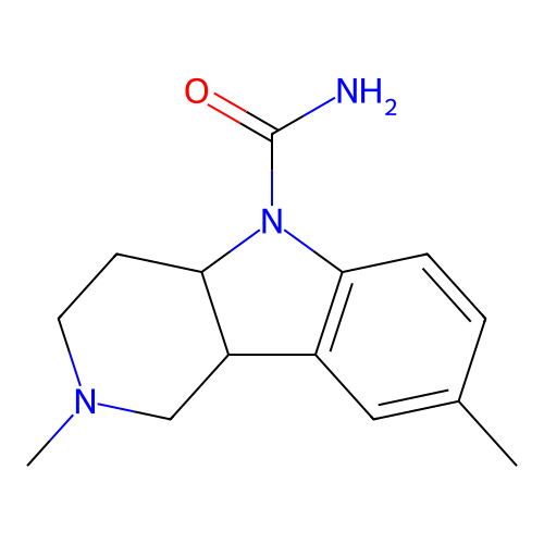 2,8-dimethyl-1,2,3,4,4a,9b-hexahydro-5H-pyrido[4,3-b]indole-5-carboxamide structure