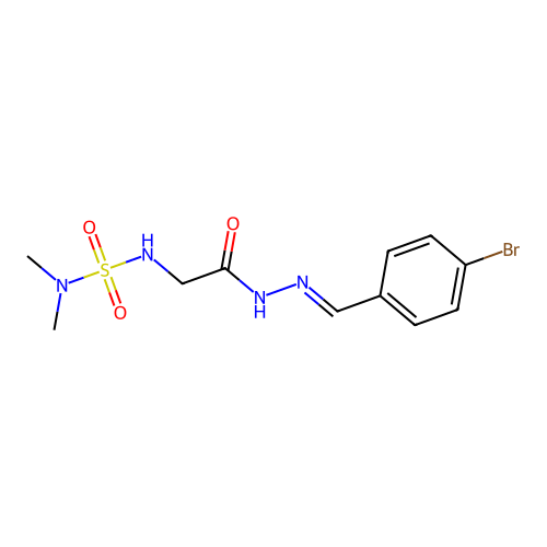 N-[(4-bromophenyl)methylideneamino]-2-(dimethylsulfamoylamino)acetamide structure