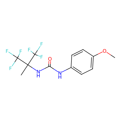 1-(1,1,1,3,3,3-Hexafluoro-2-methylpropan-2-yl)-3-(4-methoxyphenyl)urea structure