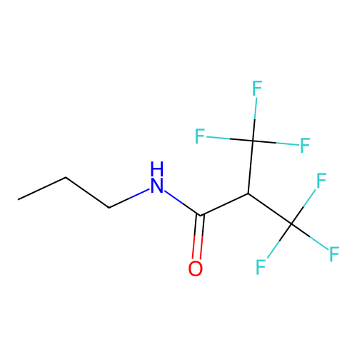 3,3,3-trifluoro-N-propyl-2-(trifluoromethyl)propanamide structure