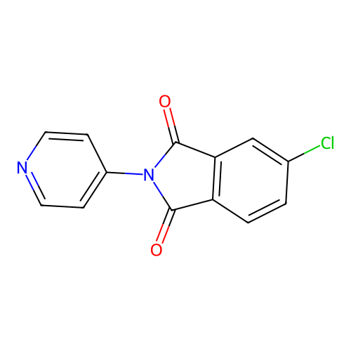 5-chloro-2-(pyridin-4-yl)-1H-isoindole-1,3(2H)-dione structure