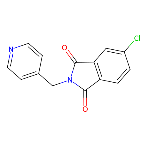 5-chloro-2-(pyridin-4-ylmethyl)-1H-isoindole-1,3(2H)-dione structure