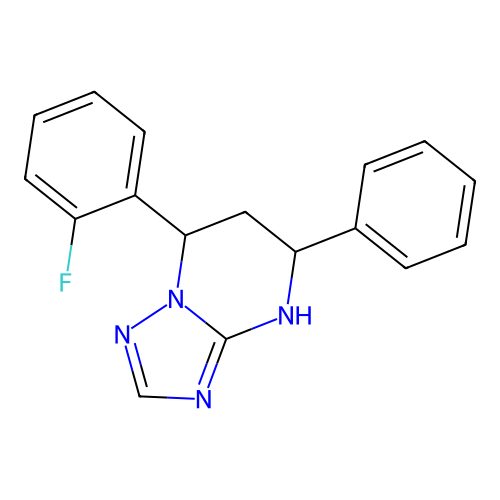 7-(2-Fluorophenyl)-5-phenyl-4,5,6,7-tetrahydro[1,2,4]triazolo[1,5-a]pyrimidine structure