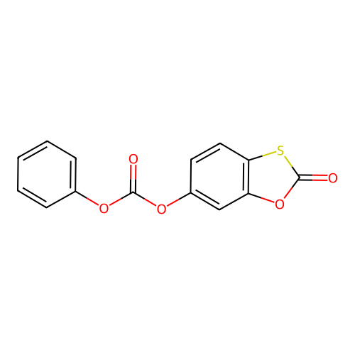 2-Oxo-1,3-benzoxathiol-6-yl phenyl carbonate structure