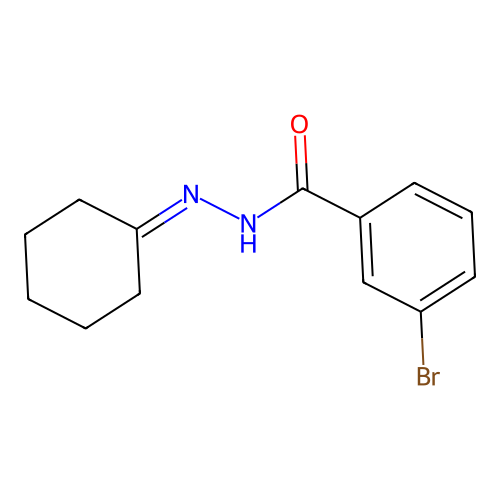 3-bromo-N'-cyclohexylidenebenzohydrazide structure