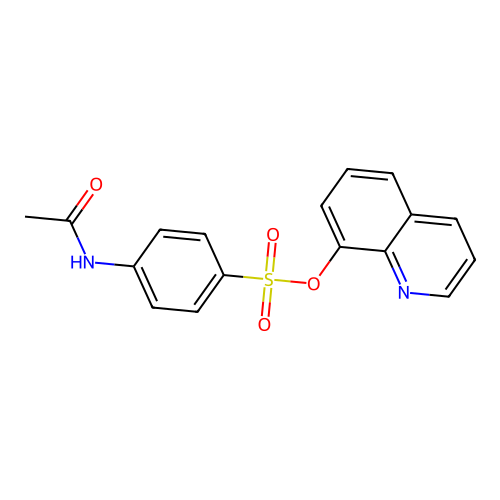 Quinolin-8-yl 4-acetamidobenzenesulfonate structure