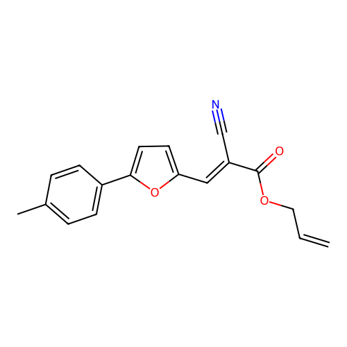 (E)-allyl 2-cyano-3-(5-(p-tolyl)furan-2-yl)acrylate structure