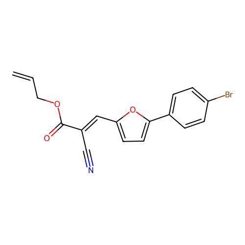 (E)-allyl 3-(5-(4-bromophenyl)furan-2-yl)-2-cyanoacrylate structure