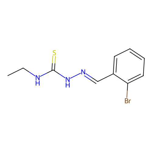 1-[(2-Bromophenyl)methylideneamino]-3-ethylthiourea structure