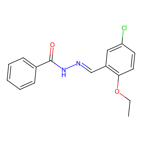 N-[(5-chloro-2-ethoxyphenyl)methylideneamino]benzamide structure