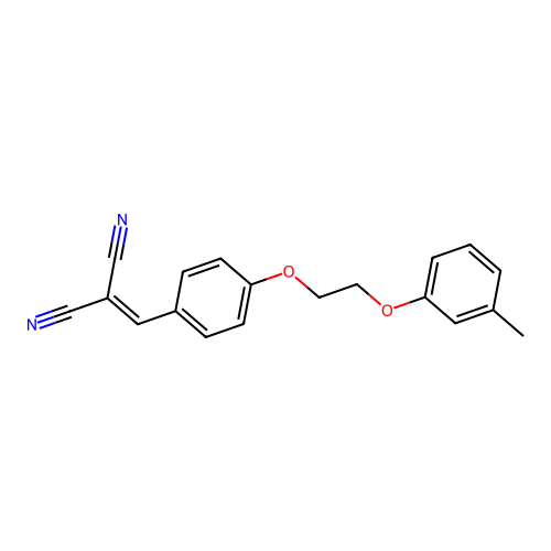 {4-[2-(3-Methylphenoxy)ethoxy]benzylidene}propanedinitrile structure