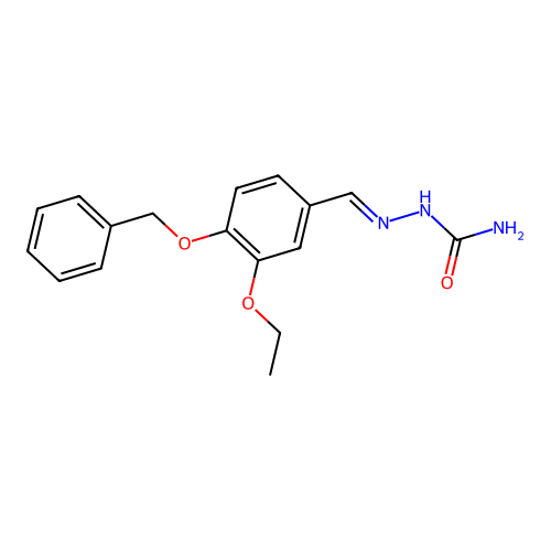 (2E)-2-[4-(benzyloxy)-3-ethoxybenzylidene]hydrazinecarboxamide structure