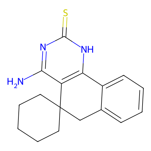 4-amino-1H-spiro[benzo[h]quinazoline-5,1'-cyclohexane]-2(6H)-thione structure