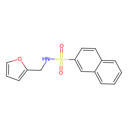 N-(furan-2-ylmethyl)naphthalene-2-sulfonamide structure