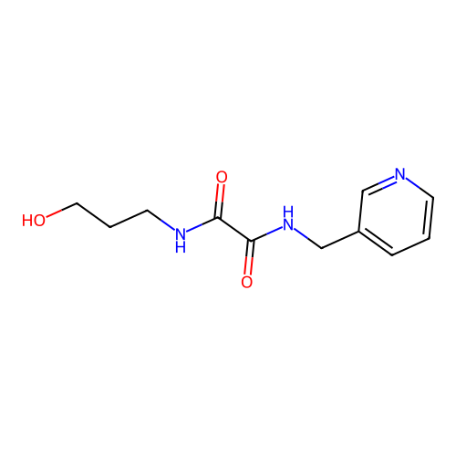 N-(3-hydroxypropyl)-N'-(pyridin-3-ylmethyl)ethanediamide structure