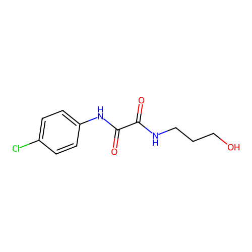 N-(4-chlorophenyl)-N'-(3-hydroxypropyl)ethanediamide structure