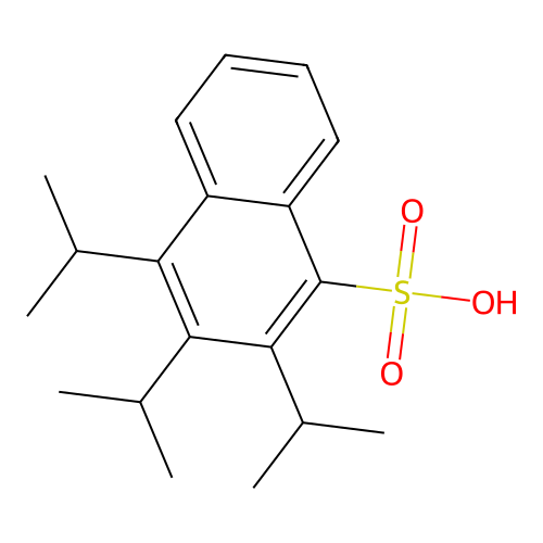 2,3,4-Tri(2-propanyl)naphthalene-1-sulfonic acid structure