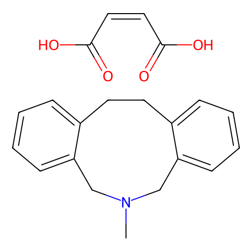 6H-Dibenz(c,g)azonine, 5,7,12,13-tetrahydro-6-methyl-, maleate structure
