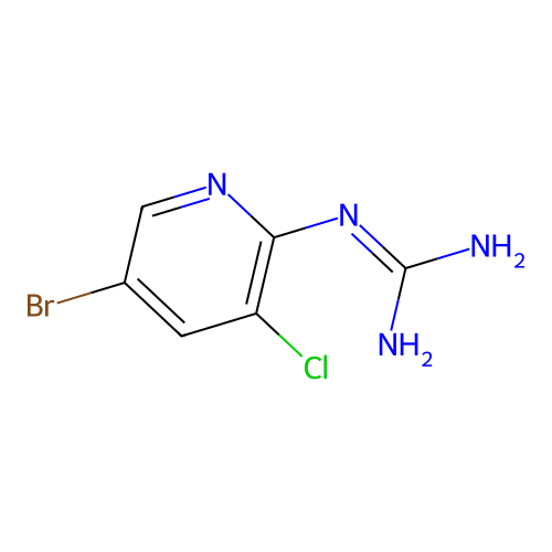 N-(5-Bromo-3-chloro-pyridin-2-yl)-guanidine structure